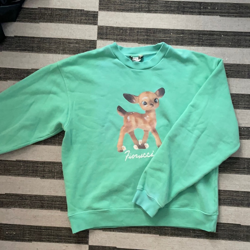 Green Fiorucci Deer Sweatshirt